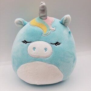 Original Squishmallows Blue Unicorn Hudson 7"  Kellytoy Plush Animal Gift / AA